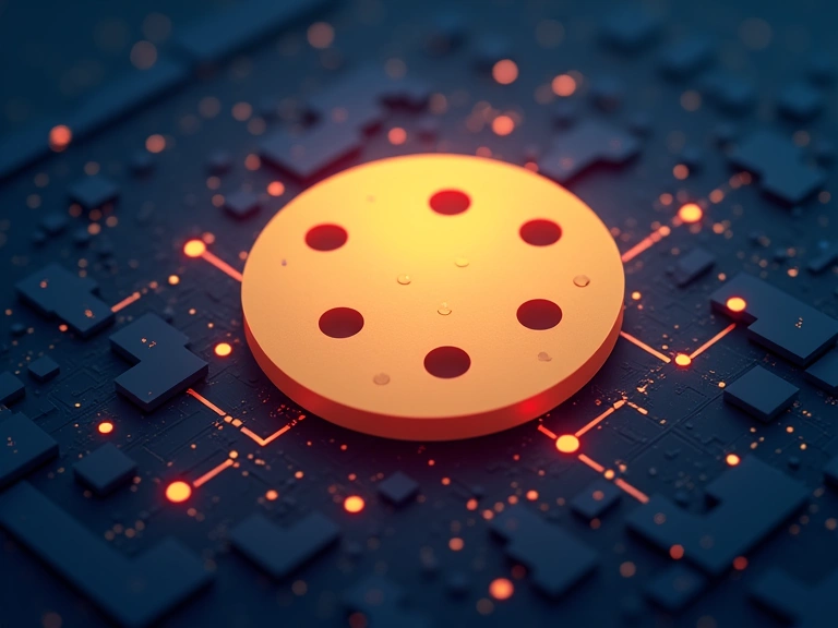 Illustrazione di un biscotto digitale che rappresenta un cookie su un dispositivo