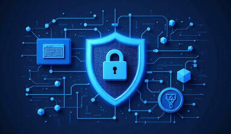 Simbolo di protezione dati e sicurezza online